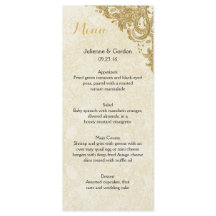 Elegant Gouden Sparkle Rozen Ivoor Menu Kaarten