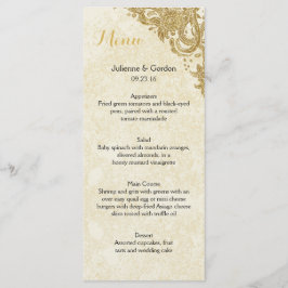 Elegant Gouden Sparkle Rozen Ivoor Menu Kaarten