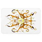 Elegant Gouden Stam Masker Abstract Design Magneet (Horizontaal)