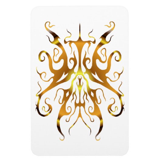 Elegant Gouden Stam Masker Abstract Design Magneet (Verticaal)