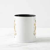 Elegant Gouden Stam Masker Abstract Ontwerp Mok (Midden)