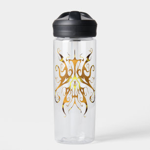 Elegant Gouden Stam Masker Abstract Ontwerp Waterfles