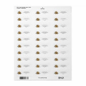 Elegant Gouden Ster Kerstmis Adres Etiket (Full Sheet)