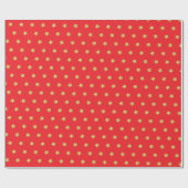 Elegant gouden ster patroon Kerstmis Cadeaupapier (Vlak)