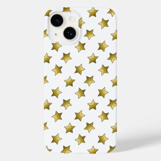 Elegant gouden sterren wit patroon Case-Mate iPhone case (Achterkant)