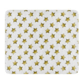 Elegant gouden sterren wit patroon snijplank (Voorkant)