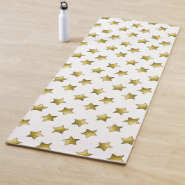 Elegant gouden sterren wit patroon yogamat