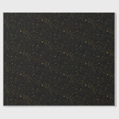 Elegant gouden Sterrennacht inpakpapier (Vlak)