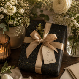 Elegant Gouden Sterrennacht Inpakpapier