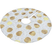 Elegant gouden stippen en penseelstreken kerstboom rok (Gekanteld)