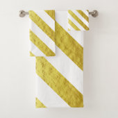 Elegant gouden strepen patroon bad handdoek (Insitu)