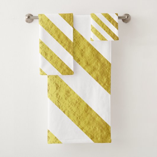 Elegant gouden strepen patroon bad handdoek (Insitu)