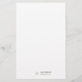 Elegant Gouden Textuur Bruin Lijst Briefpapier (Achterkant)