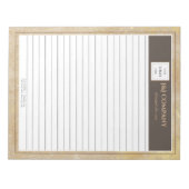 Elegant Gouden Textuur Bruin Lijst Logo Notitieblok (Voorkant)