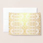 Elegant gouden traditioneel Noordse Fair Isle-patr Folie Kaarten (Voorkant met envelop)