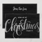 Elegant Gouden Trendy Script Vakantie Feest Kaart (Voorkant / Achterkant)