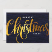 Elegant Gouden Trendy Script Vakantie Feestje Kaart (Voorkant)