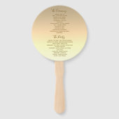 Elegant Gouden Trouwprogramma Handwaaier (Achterkant)