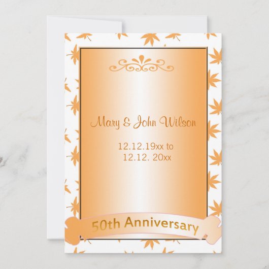 Elegant gouden uitnodigingen ter gelegenheid van d (Voorkant)