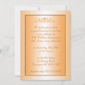 Elegant gouden uitnodigingen ter gelegenheid van d (Achterkant)