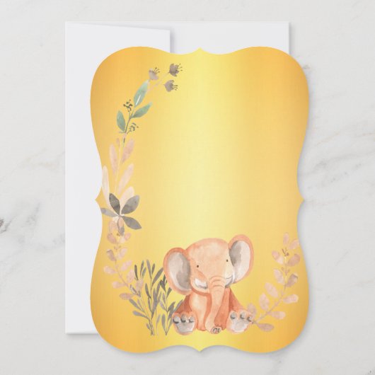 Elegant gouden verjaardagsuitnodiging kaart (Achterkant)