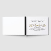 Elegant gouden Victoriaans bloei bruiloft gastenbo Gastenboek (Volledig)