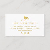 Elegant gouden vlinder monogram sociale media visitekaartje (Voorkant)