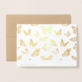 Elegant gouden vlinderpatroon Happy 50th Birthday Folie Kaarten (Met envelop)