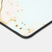 Elegant Gouden Vos Marmeren Monogram Schoonheidssa Bureaumat (Hoek)