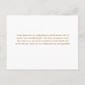 Elegant gouden Vrijgezellenfeest bedankkaart Uitnodiging Briefkaart (Achterkant)