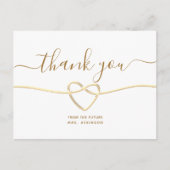 Elegant gouden Vrijgezellenfeest bedankkaart Uitnodiging Briefkaart (Voorkant)