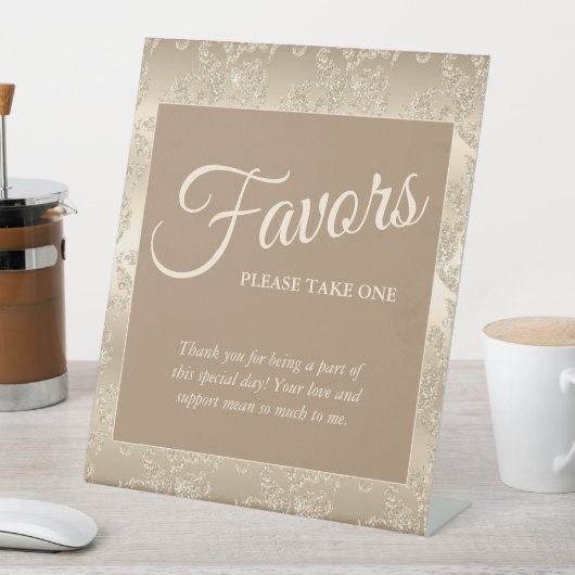 Elegant  gouden Vrijgezellenfeest gunstteken Reclamebord Met Voetstuk (Insitu)