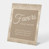 Elegant  gouden Vrijgezellenfeest gunstteken Reclamebord Met Voetstuk (Voorkant)