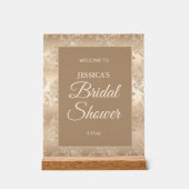 Elegant gouden  Vrijgezellenfeest Welkom Acryl Bord (Voorkant)