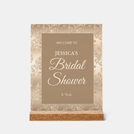 Elegant gouden  Vrijgezellenfeest Welkom Acryl Bord