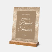 Elegant gouden  Vrijgezellenfeest Welkom Acryl Bord (Hoek)