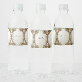 Elegant gouden  waterflesetiket waterfles etiket