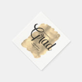 Elegant Gouden Waterverf Aangepaste Tekst Papier S Servet (Hoek)