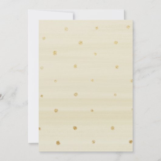 Elegant gouden Waterverf Floral Jubileum Kaart (Achterkant)