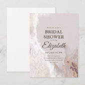 Elegant gouden Waterverf Vrijgezellenfeest Uitnodiging Briefkaart (Voorkant / Achterkant)