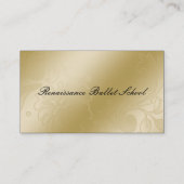 Elegant gouden weelderige ballerina Visitekaartje (Achterkant)