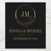 Elegant Gouden Wijnlabel Wijn Etiket (Enkel label)