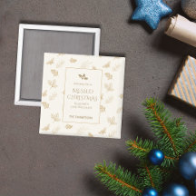 Elegant Gouden Winterbladeren Kerstmis