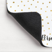 Elegant Gouden Wit Stip Muismat (Hoek)