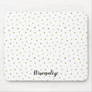 Elegant Gouden Wit Stip Muismat