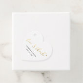 Elegant gouden witte kerkscriptbruiloft bedankjes labels (In situ)