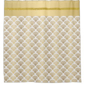 Elegant gouden Zeeen Shell Douchegordijn (Voorkant)