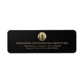Elegant gouden zegel Logo retour adres label (Voorkant)