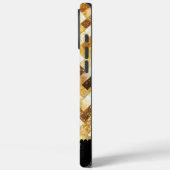 Elegant gouden zigzagpatroon op gepolijst oppervla Case-Mate iPhone case (Achterkant / Links)