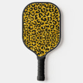 Elegant goudfaux glitter animal print 3D Monogram Pickleball Paddle (Achterkant)